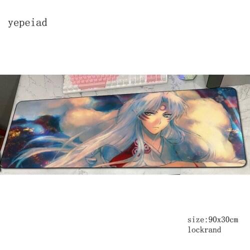 Inuyasha mouse pad Natural Rubber Computer mat 900x300x3mm gaming mousepad large Kawaii padmouse keyboard games pc gamer desk