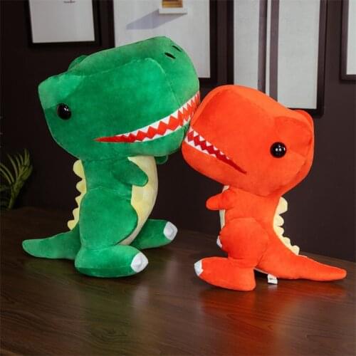 42/55CM Creative Funny Dinosaur Plush Toy Plush Stuffed Green Red Dinosaur Animal Doll Pillow Home Decoration Holiday Gift