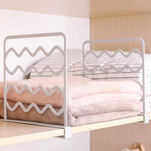 Creative Closet Shelf Dividers Wardrobe Partition Shelves Divider Cabinet Partition Desktop Divider Storage Shelf Towel Holder