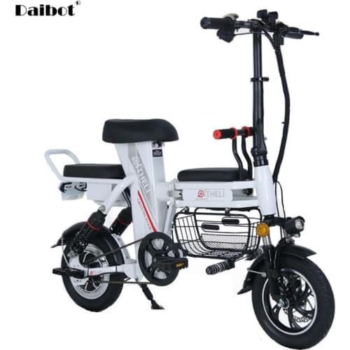 Powerful Electric Bike Two Wheels Electric Bicycles 12'' 350W Adults Mini Folding Electric Scooter With Basket /Motor Lock