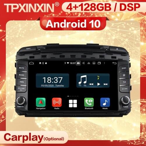 4+128G Carplay 2 Din Android 10 Multimedia Stereo Receiver For KIA SORENTO 2015 Auto GPS Wifi Radio Audio Video Player Head Unit