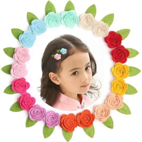 1 Pieces Lytwtws Baby Girl clothes Cartoon Cute Kawaii Rose Flower Infant Hair Accessory Newborn Gift Toddlers Clips Hairpins