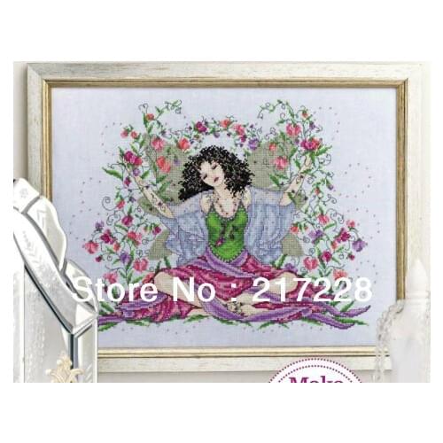 14CT Pea Fairy Joan Elliott collection Cross Stitch Kit Set 39*29cm CS-104WM