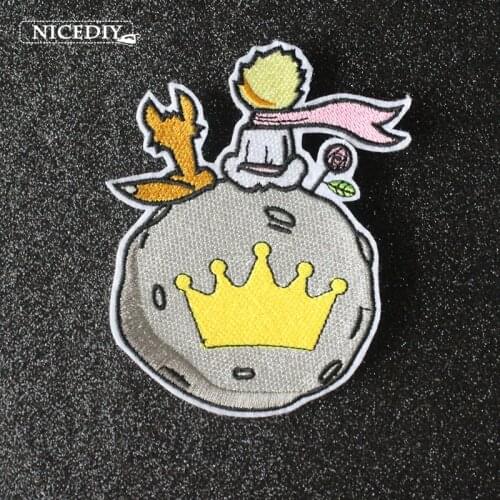 Nicediy The little Prince Patches Embroidered Patches For Clothing Cartoon Patch Iron On Patches On Clothes For Kid Washable DIY