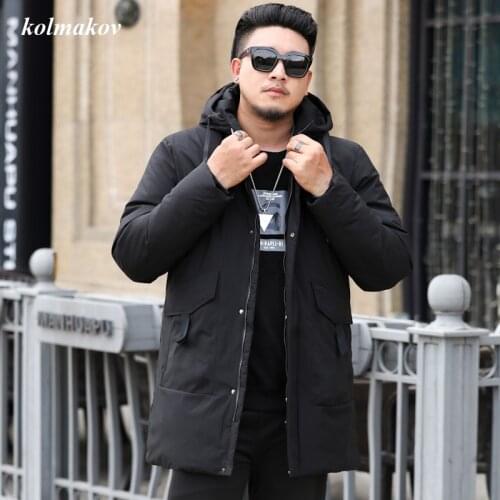 New Arrival Winter Style Men Warm Solid Down Coats Fashion Casual High Quality Mens Leisure Hooded Hat Thick Down Coat XL-8XL