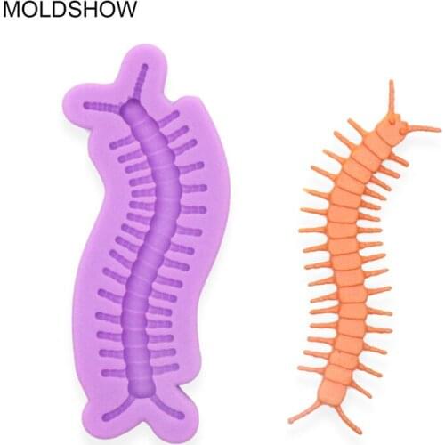 NEW 3D Animal Centipede April Fools Day Halloween Baking Molds Candy,Clay,Chocolate,Fondant Cake Decorating Tools Silicone Mold