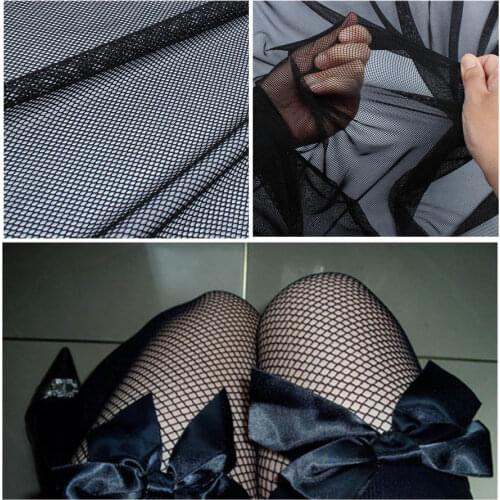Rhombic Mesh Fabric Stretch 70D Net Fashion Casual Patchwork Clothes Openwork stocking Apparel Fabric Handmade Sewing Craft