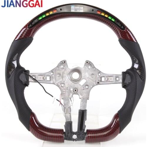 Steering Wheel Fit For BMW M3M5 1- 4 Series X1 X2 X3 X4 X5 X6 E90 E46 LED Shift Light Racing Wheel Red Carbon