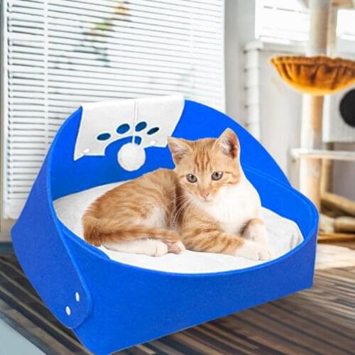 Removable Cat Bed House Kennel Nest Washable Pet Bed Cat Kitten Cuddling Cushion Pet Products Cat Mat Pet House Wholesale