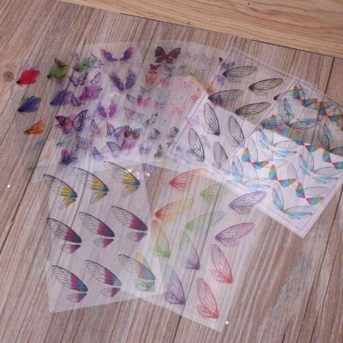 8Pcs Dragonfly Cicada Butterfly Wings DIY Earrings Simulated Wings Charm DIY Pendant Earrings Jewelry Making