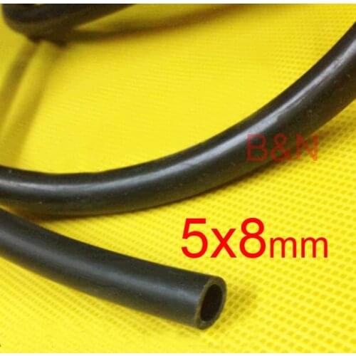 5mm X 8mm Black colour Silicone Rubber Vacuum Tubing Hose Tube Flexible Pipe High temperature resistant hose