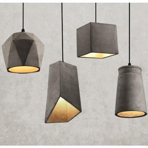 Loft Style Vintage Cement Droplight Industrial LED Pendant Light Fixtures For Dining Room Bar Hanging Lamp Home Decor Lighting