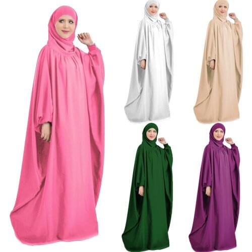 Abaya Maxi Dress Women Hijab Full Cover Prayer Dresses Islamic Jilbab Kaftan Loose Casual Burka Niqab Ramadan Clothing Arab Robe