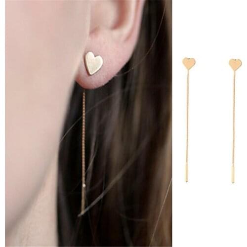 1 Pair Dangle Earring Sweet Ear Long Chain Tassel Threader Earring Summer Jewelry Women Threader Drop Earrings