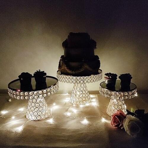 1pcs New Crystal base Cake Stand Fruit Tray Dollhouse Kitchen Decor Ne