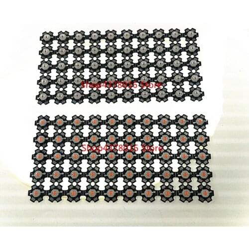 10pcs 1W 3W High Power LED Full Spectrum White Warm white Green Blue Deep Red 660nm Royal blue IR UV With 20mm Black Star PCB