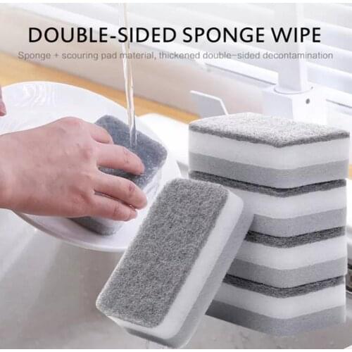 10pcs High Density Sponge Kitchen Cleaning Sponge Eraser Washing Towels Wiping Rags Sponge Kitchen Bathroom Accessories