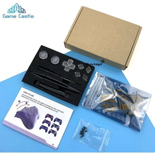 2021 New DIY LED Light-up Analog Thumbsticks Joysticks for Playstation 4 Play Station PS4 Game Controller