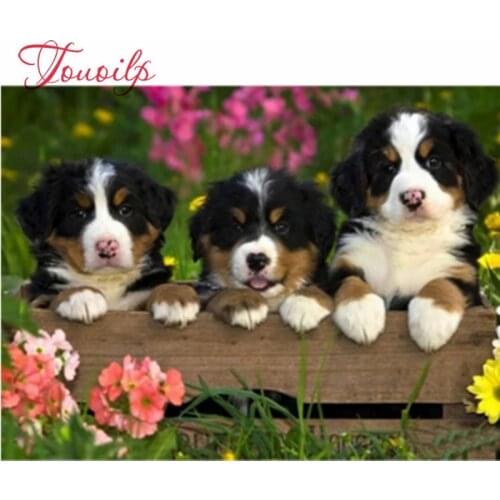 Diamant peinture chien point de croix strass mosaïque animaux broderie Kit complet décor à la maison bricolage passe-temps