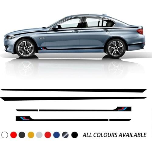 Car Styling Door Side Stripes Skirt Stickers Waist Line Body Kit Decal For BMW F20 F22 F45 F30 F32 F10 G30 G32 F36 M3 M4 F12