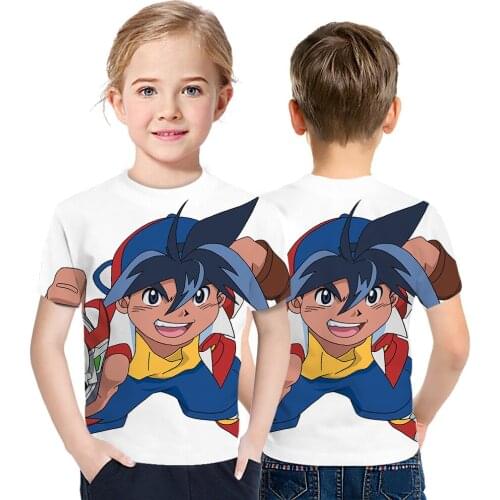 Beyblade Burst 3D Printing European And American Large Size Childrens Casual Fashion Boys Girls T-Shirt Cheap Short Sleeve