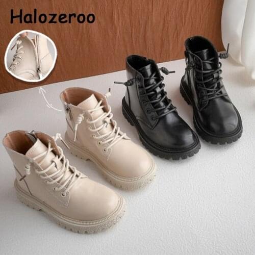 New Autumn Kids Chelsea Boots Children Brand Genuine Leather Shoes Baby Girls Ankle Boots Boys Fashion Shoes Motorcycle Boots