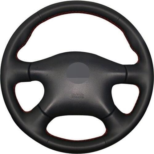 Car Steering Wheel Cover Black Leather For Nissan Almera N16 Pathfinder Primera Paladin Old XTrail 2001-2006 Renault Samsung SM3