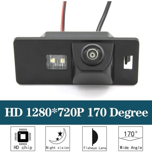 For Audi A1/Audi A4/Audi A8 HD 1280*720 170 Degree Fisheye Lens Starlight Night Vision Car Reversing Rear View Camera