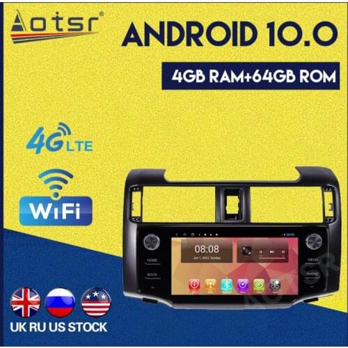 For Toyota 4 Runner 2009-2019 One din Android 10.0 GPS Navigation Car Radio Player Multimedia Player Head Unit DSP Carplay
