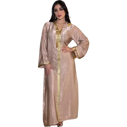 Eid India Muslim Women Dress Mubarak Abaya Dubai Hooded Turkey Islamic Clothing Caftan Marocain Kaftan Vestido Musulmane Femme