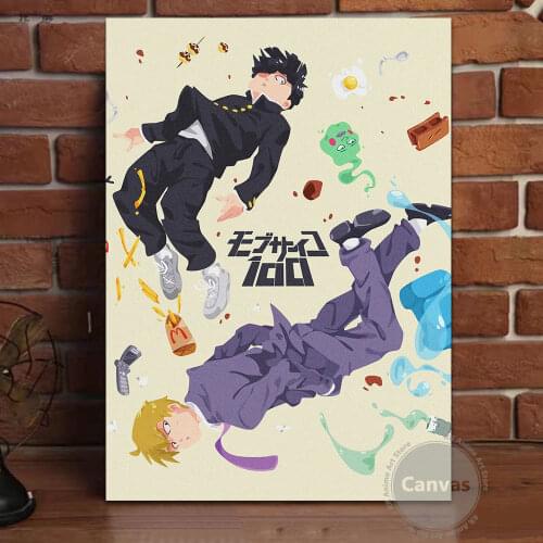 Canvas Anime Psychic mob psycho 100 Pictures Home Manga Decoration Paintings Poster HD Prints Wall Art Modular Living Room