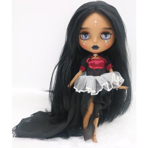 Customization doll DIY blyth doll For Girls Black skin 20200916