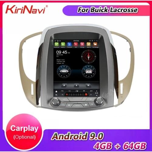 KiriNavi 10.4" Vertical Screen Tesla Android 9.0 Car Radio For Buick Lacrosse Car Player Stereo Auto GPS Navigation 4G 2009-2012