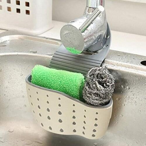 Portable Kitchen Sink Storage Rack Hanging Basket Storage Sink Pouch Drain Sponge Brush Holder Rack Kitchen Accessories Gadgets