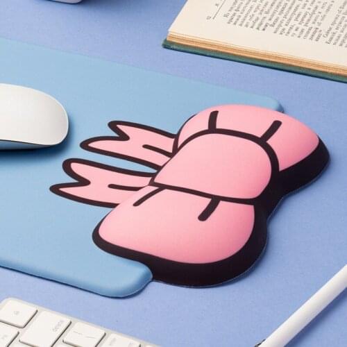 Bowknot wrist mouse pad keyboard hand support cute cartoon creative girl ins wind office trumpet wrist pad
