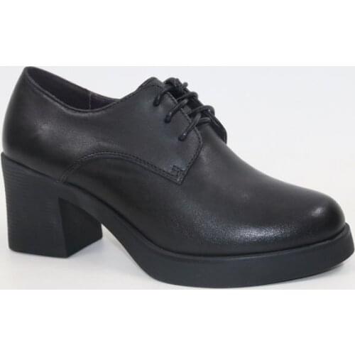 Leather high-heeled shoes Leather high heel women shoesCoarse heeled leather shoes for womenLeather working shoes