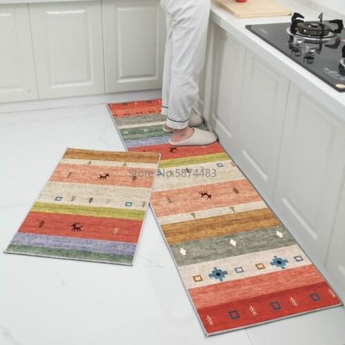 Kitchen Mat Cheaper Anti-slip Modern Area Rugs Living Room Balcony Bathroom Printed Carpet Doormat Hallway Geometric Bath Mat