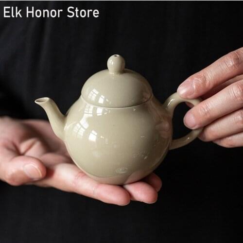 150ml Japanese Style Plant Ash Small Teapot Master Cups Ancient Household Teakettle Chrysanthemum Tea Teaware Office Decoration