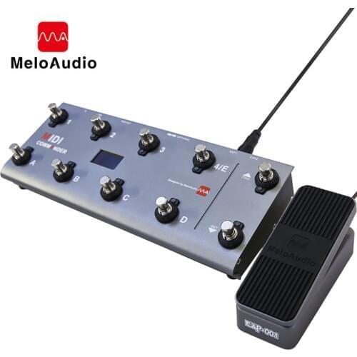 MIDI Commander Guitar Portable USB MIDI Foot Controller With 10 Foot Switches 2 Expression Pedal Jacks 8 Host Presets For Live