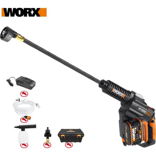 Worx 20V Brushless Hydroshot WG630E Crodless Car Washer Rechargeable High Pressure High Flow Spray gun Portable Cleaner Washing