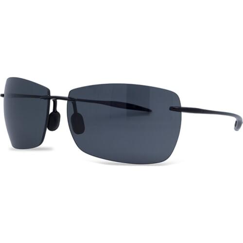 Eoome Rimless square shape men Polarized sunglass Light TR90 Sports Sun glasses UV protection beach sunglass with case