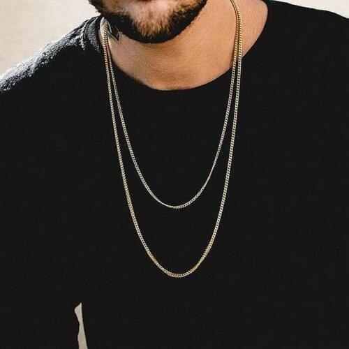 60cm titanium stainless steel link chain necklace for men jewelry rap hiphop necklaces charms jewellery pendant accessories O35