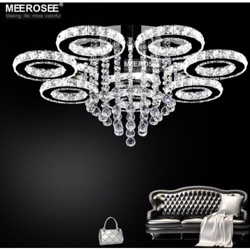 New design Crystal Ceiling Light Diamond LED Crystal lamp for Dining Living room Ring Circle Lustres Lamparas de techo Home