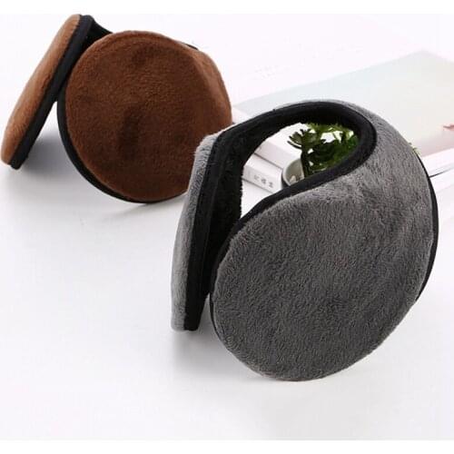 Unisex Solid Winter Earmuffs Women Men Ear Cover Protector Thicken Plush Soft Warm Earmuff Warmer Apparel Accessories