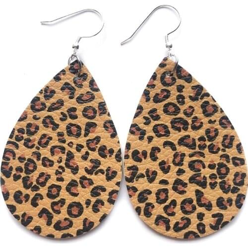 Wholesale 300pairs Faux Leather Fashion Teardrop Earrings for Women Jewellery