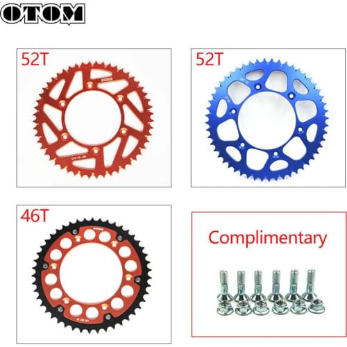 OTOM Motorcycle Parts 46T 52T Rear Chain Sprocket For KTM EXC SX XCW EXCF MXC 125 150 250 300 450 525 O-ring Chain Accessories