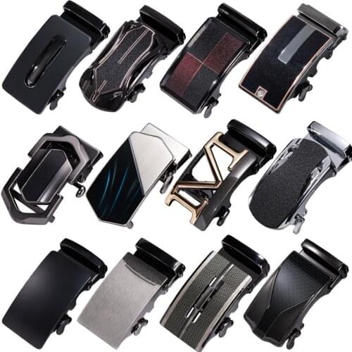 Luxury Alloy Mens Relacement Belt Buckles Button Sliding Without Belt Dress Jeans Buckle for 3.3cm to 3.5 cm Ratchet Belts Strap