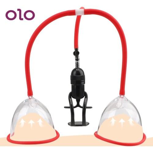 OLO Manual Breast Pump Climax Vacuum Breast Massage Pump Nipple Stimulation Breast Enlarged Vacuum Sucker Sex Toys for Women