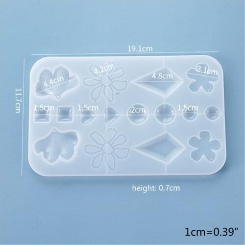 Crystal Epoxy Resin Mold Dangle Eearrings Silicone Mould DIY Crafts Making Tools T4MD