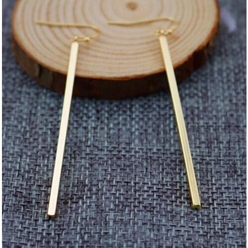 Punk Simple Style Lightning Long Exaggerated Square Geometric Stick Drop Dangle Earring For Women Jewelry